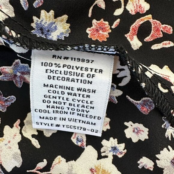 Collective Concepts Whimsical Blouse Black Floral 2XL - Picture 11 of 11